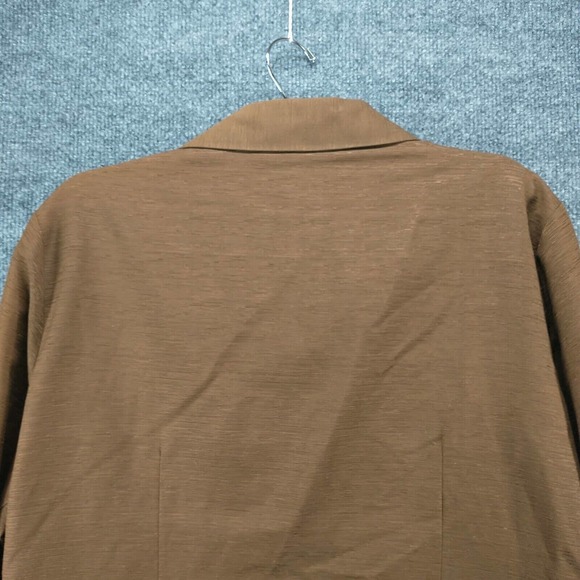 Silkland Women's Button-Up Jacket Brown XL Floral Embroidered Lined - Picture 8 of 13